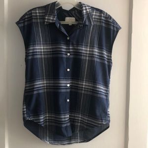 Lucky Brand plaid lightweight button down tank top